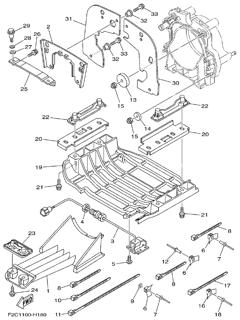Yamaha GX18 JET UNIT 4 parts diagram